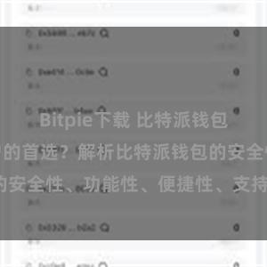 Bitpie下载 比特派钱包为何是专业用户的首选？解析比特派钱包的安全性、功能性、便捷性、支持性等优势。