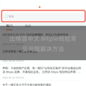 比特派中文 Bitpie钱包常见问题解决方法