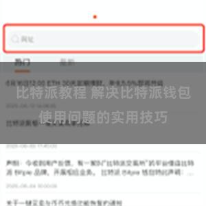 比特派教程 解决比特派钱包使用问题的实用技巧