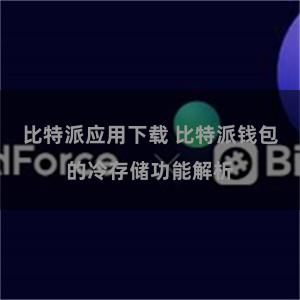 比特派应用下载 比特派钱包的冷存储功能解析