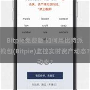 Bitpie免费版 如何用比特派钱包(Bitpie)监控实时资产动态？