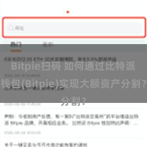 Bitpie扫码 如何通过比特派钱包(Bitpie)实现大额资产分割？