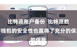 比特派账户备份  比特派数字钱包的安全性也赢得了充分的保险